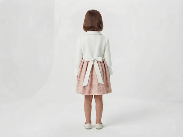 White_And_Pink_Checked_Dress_for_Girls