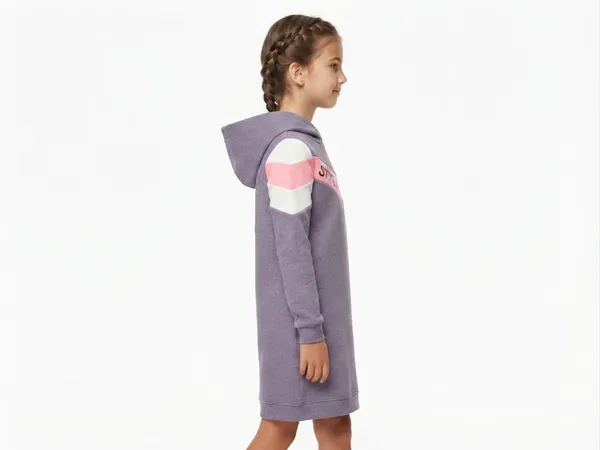 Purple_Hooded_Colorblock_Dress_For_Girls