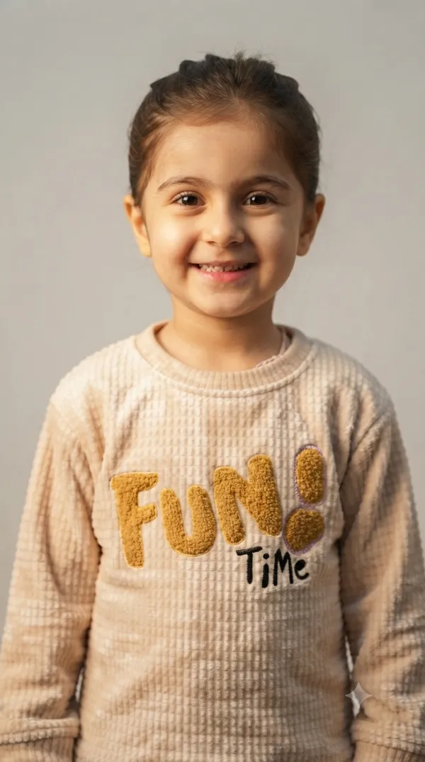 Beige_Ribbed_Graphic_Sweatshirt_for_Girls