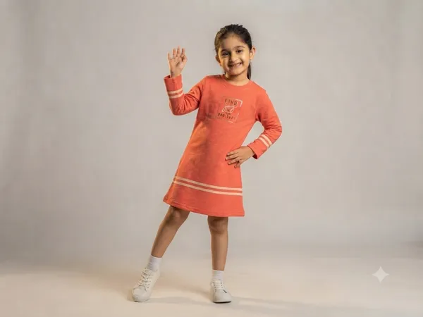 Coral_Full_Sleeve_Graphic_Dress_for_Girls