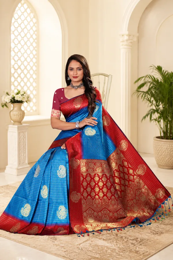 Silk_Temple_Border_Zari_Woven_Saree_For_Women