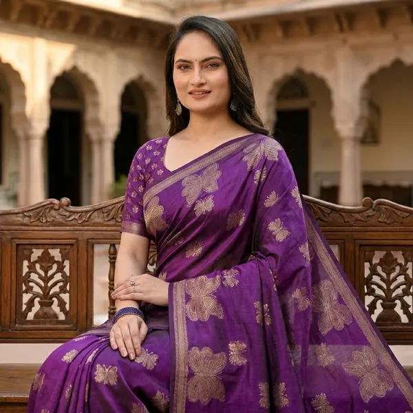 Purple_Banarasi_Silk_Zari_Floral_Woven_Saree_For_Women