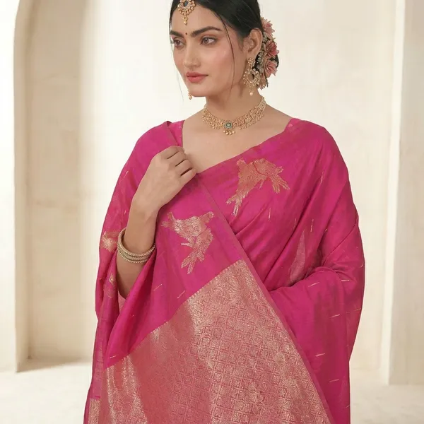Pink_Silk_Zari_Woven_Saree_For_Women