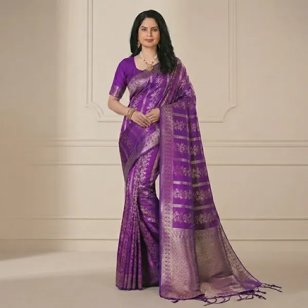 Purple_Banarasi_Silk_Golden_Zari_Woven_Saree_For_Women