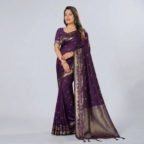 Purple_Silk_Woven_Zari_Buti_Saree_For_Women