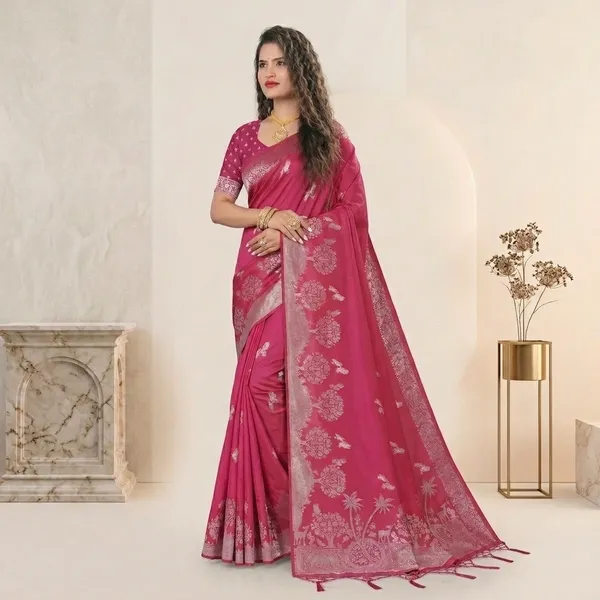 Silk_Silver_Zari_Floral_Weave_Saree_For_Women