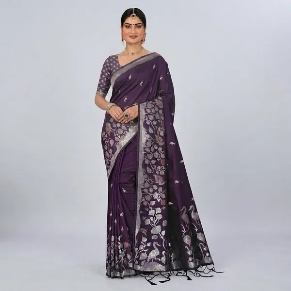 Silk_Jacquard_Floral_Woven_Saree_For_Women