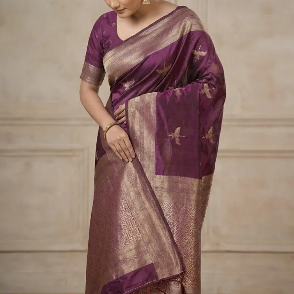 Purple_Banarasi_Silk_Gold_Zari_Woven_Saree_For_Women