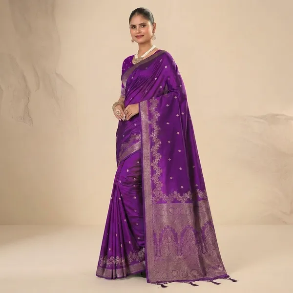 Purple_Banarasi_Silk_Zari_Woven_Saree_For_Women