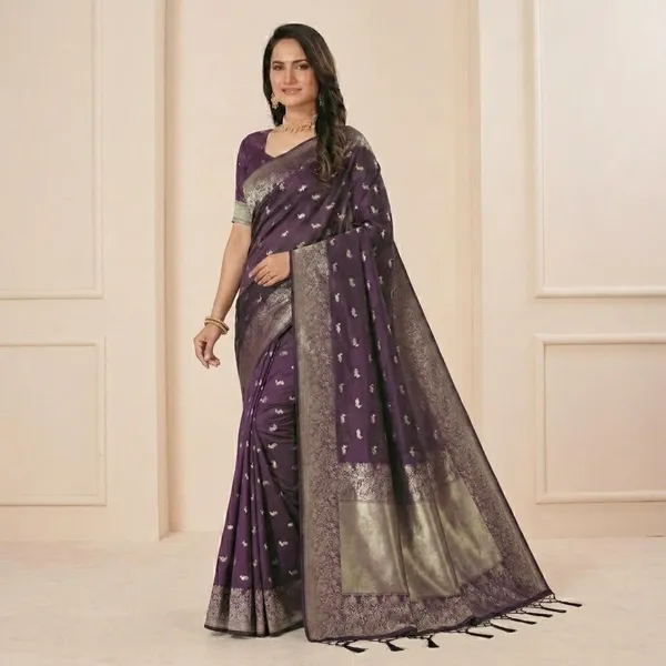 Banarasi_Silk_Silver_Zari_Woven_Border_Saree_For_Women