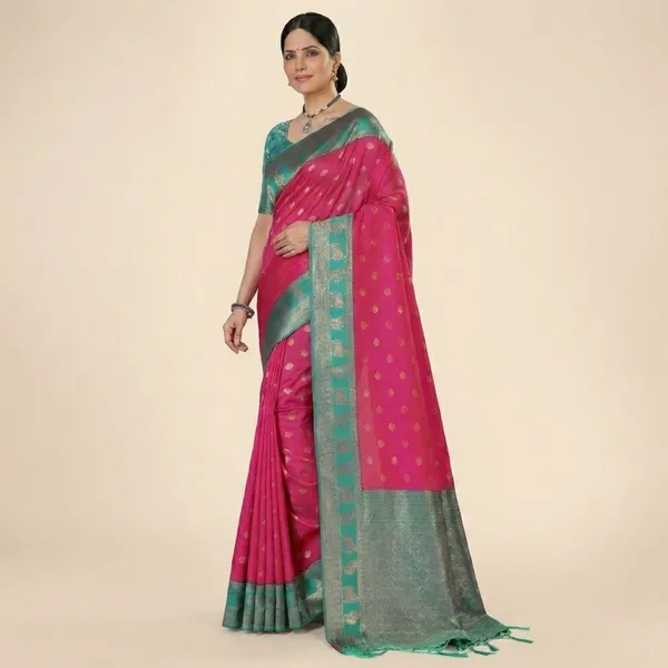 Silk_Zari_Border_Woven_Traditional_Saree_For_Women