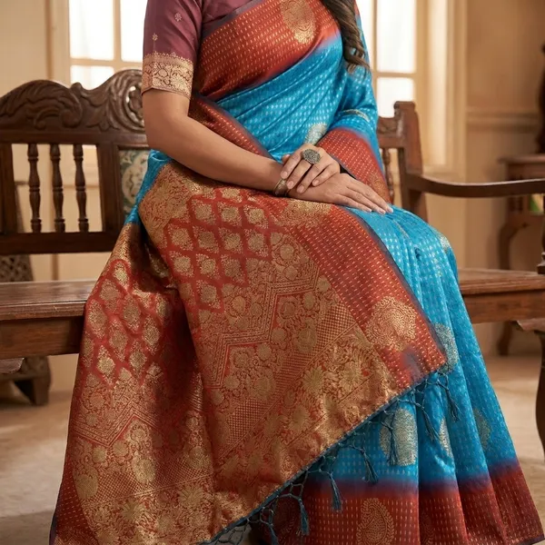 Banarasi_Silk_Zari_Border_Woven_Saree_For_Women