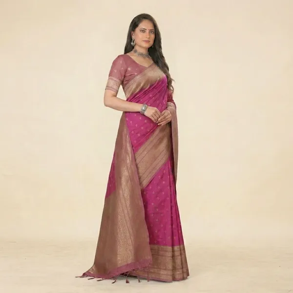 Pink_Silk_Woven_Zari_Border_Saree_For_Women