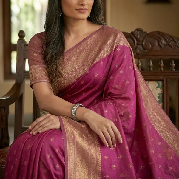 Pink_Silk_Woven_Zari_Border_Saree_For_Women