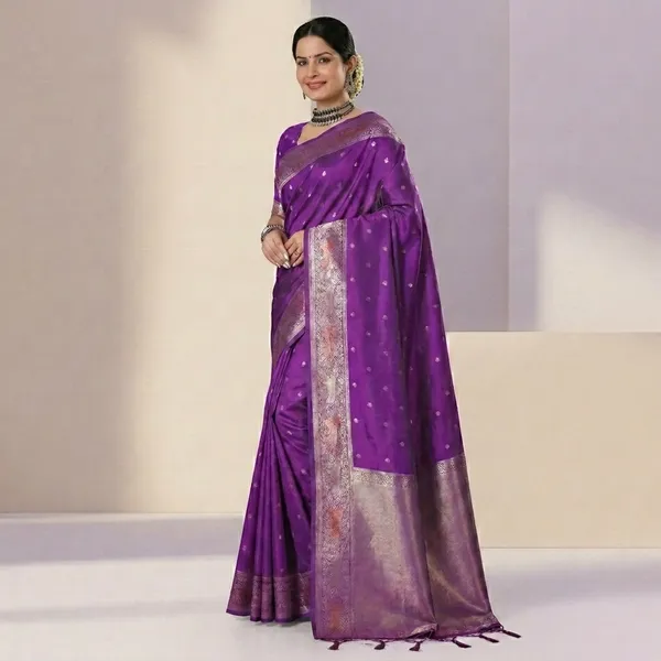 Banarasi_Silk_Silver_Zari_Woven_Border_Saree_For_Women