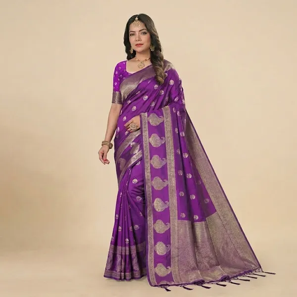 Purple_Banarasi_Silk_Woven_Saree_For_Women