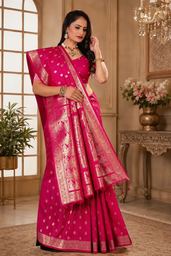 Pink_Banarasi_Silk_Zari_Woven_Saree_For_Women