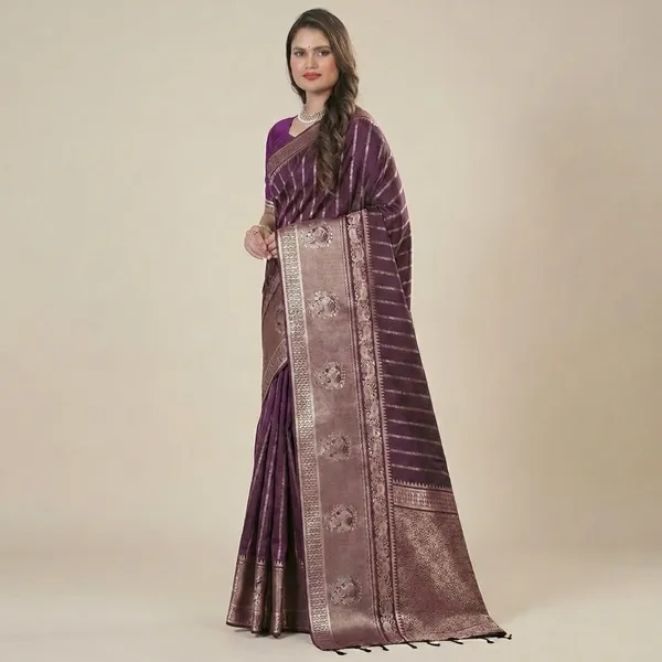 Maroon_Banarasi_Silk_Zari_Woven_Saree_For_Women