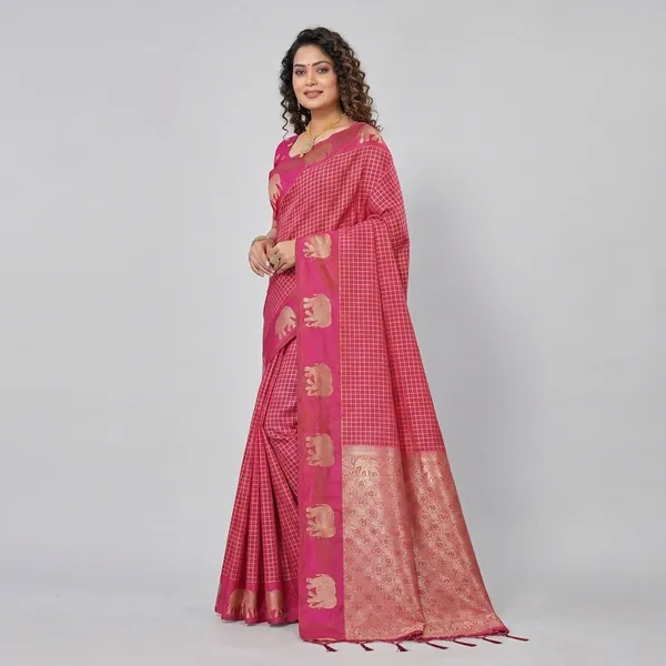Pink_Banarasi_Silk_Golden_Zari_Woven_Saree_For_Women