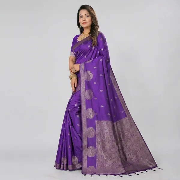 Violet_Silk_Silver_Zari_Woven_Saree_For_Women