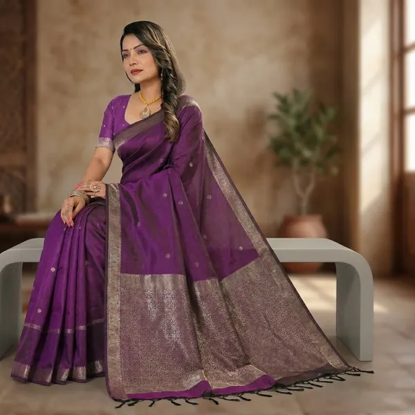 Purple_Silk_Woven_Saree_For_Women
