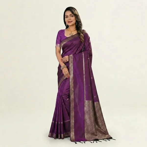Purple_Silk_Woven_Saree_For_Women