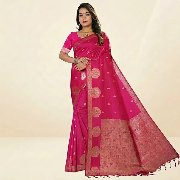 Pink_Silk_Zari_Woven_Saree_For_Women