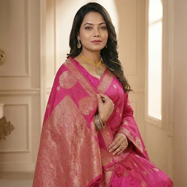 Pink_Silk_Zari_Woven_Saree_For_Women
