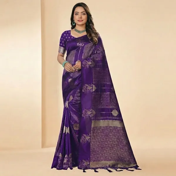 Purple_Banarasi_Silk_Golden_Zari_Traditional_Saree_For_Women