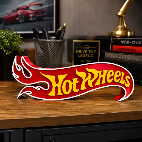Hot_Wheels_Old_Logo_with_Premium_Finish_Desk_Decorative
