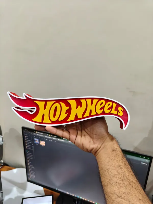 Hot_Wheels_New_Logo_with_Premium_Finish_Desk_Decorative