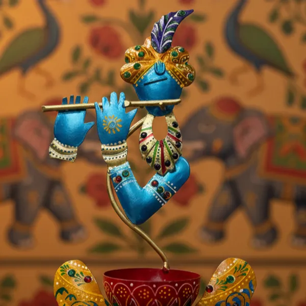 Multicolor_Metal_Krishna_Tealight_Holder