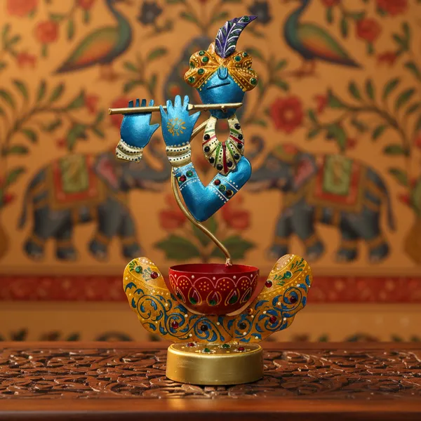 Multicolor_Metal_Krishna_Tealight_Holder
