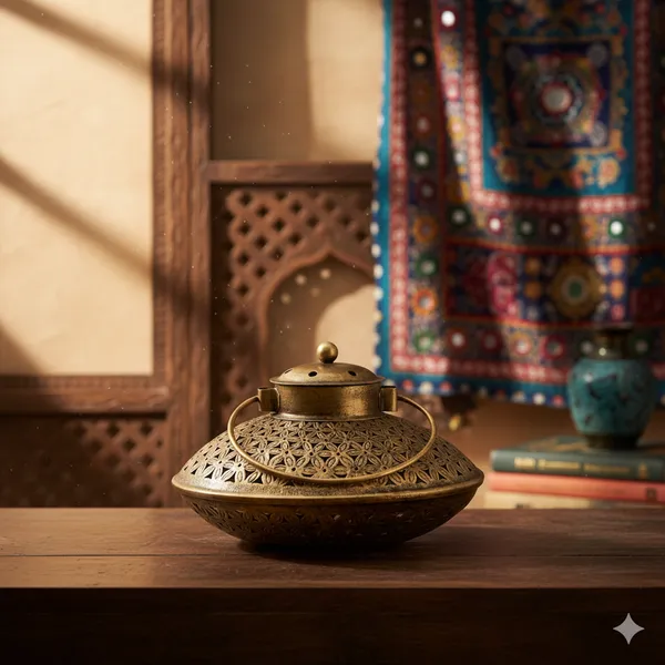 Golden_Handcrafted_Metal_Handi_Tea_Light_Holder_For_Home_Decoration_And_Gift