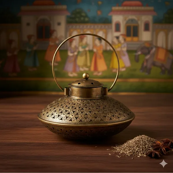 Golden_Handcrafted_Metal_Handi_Tea_Light_Holder_For_Home_Decoration_And_Gift