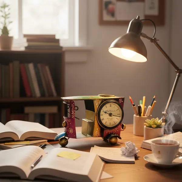 Multicolor_Analog_Auto_Rickshaw_Clock_Pen_Holder