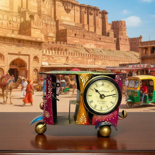 Multicolor_Analog_Auto_Rickshaw_Clock_Pen_Holder