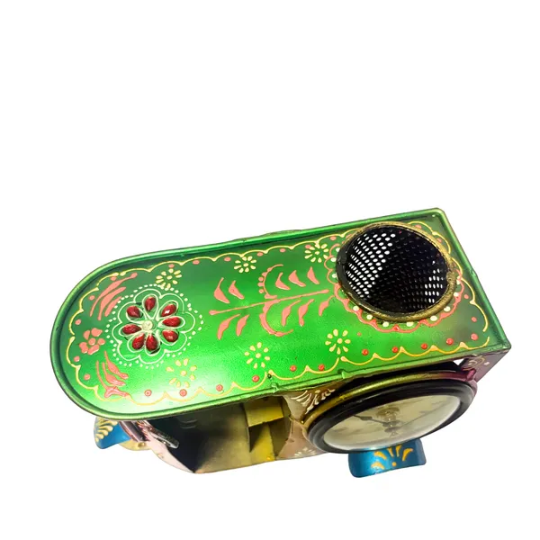 Multicolor_Analog_Auto_Rickshaw_Clock_Pen_Holder