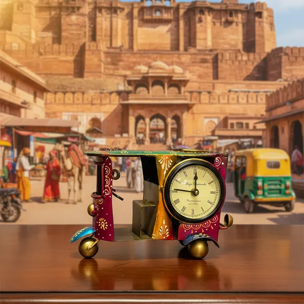 Multicolor_Analog_Auto_Rickshaw_Clock_Pen_Holder