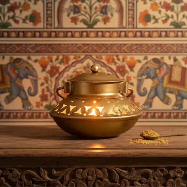 Golden_Handcrafted_Metal_Handi_Tea_Light_Holder_For_Home_Decoration_And_Gift