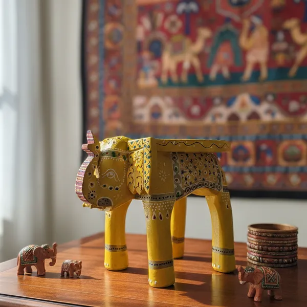 Yellow_Wooden_Elephant_Stool_Design_For_Home_Decor_And_Gifts_Decorative_Showpiece