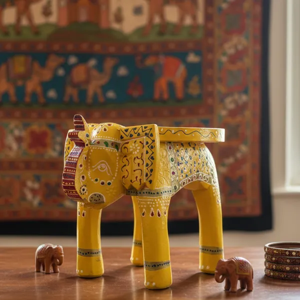 Yellow_Wooden_Elephant_Stool_Design_For_Home_Decor_And_Gifts_Decorative_Showpiece