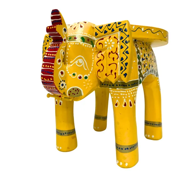 Yellow_Wooden_Elephant_Stool_Design_For_Home_Decor_And_Gifts_Decorative_Showpiece