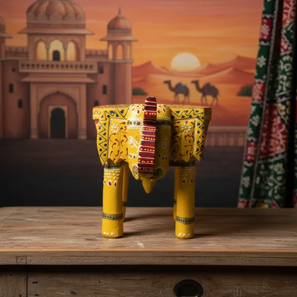 Yellow_Wooden_Elephant_Stool_Design_For_Home_Decor_And_Gifts_Decorative_Showpiece