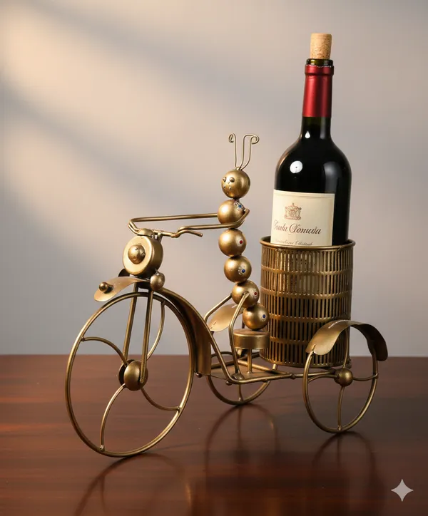 Golden_Iron_Wine_Rack_For_Home_Decor