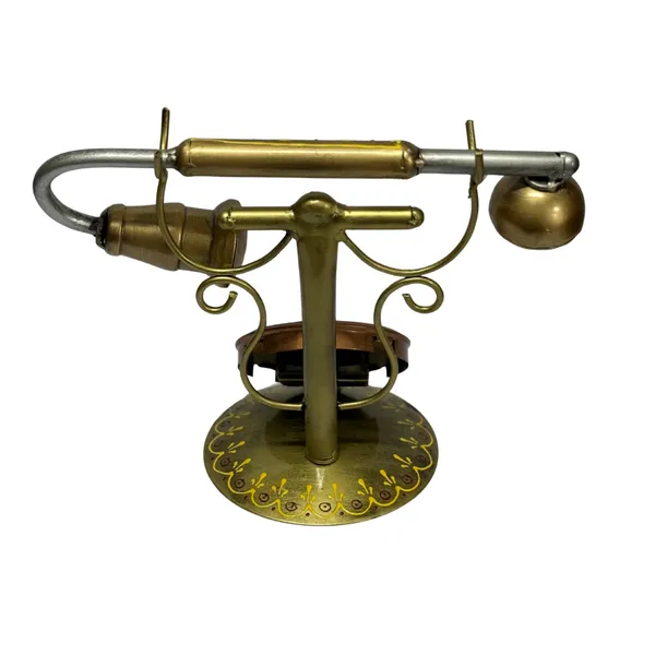 Golden_Analog_Telephone_Clock_For_Home_Decor