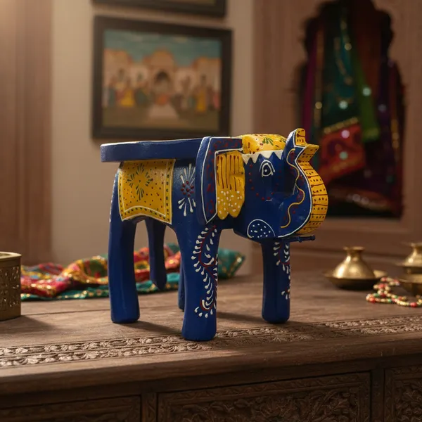 Blue_And_Yellow_Wooden_Elephant_Stool_Design_For_Home_Decor_And_Gifts_Decorative_Showpiece