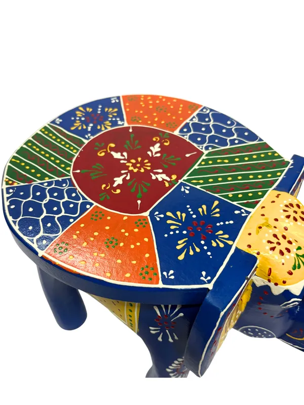 Blue_And_Yellow_Wooden_Elephant_Stool_Design_For_Home_Decor_And_Gifts_Decorative_Showpiece