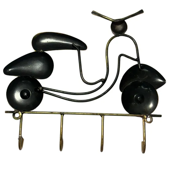 Blue_And_Golden_Handcrafted_Vintage_Metal_Scooter_Key_Holder_Wall_Art_Decorative_Showpiece_Iron_Key_Holder