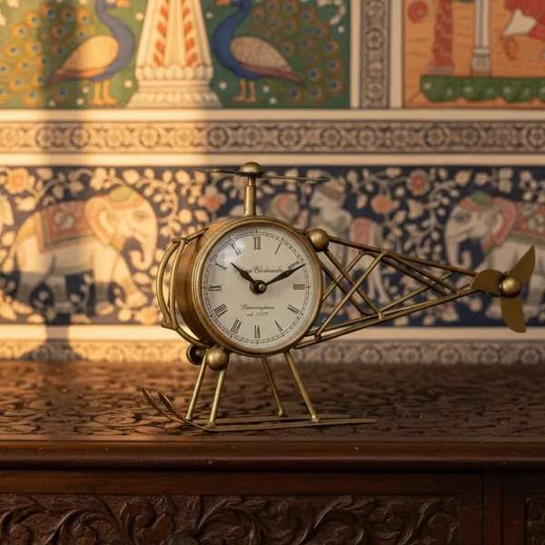 Golden_Analog_Helicopter_Clock_For_Home_Decor